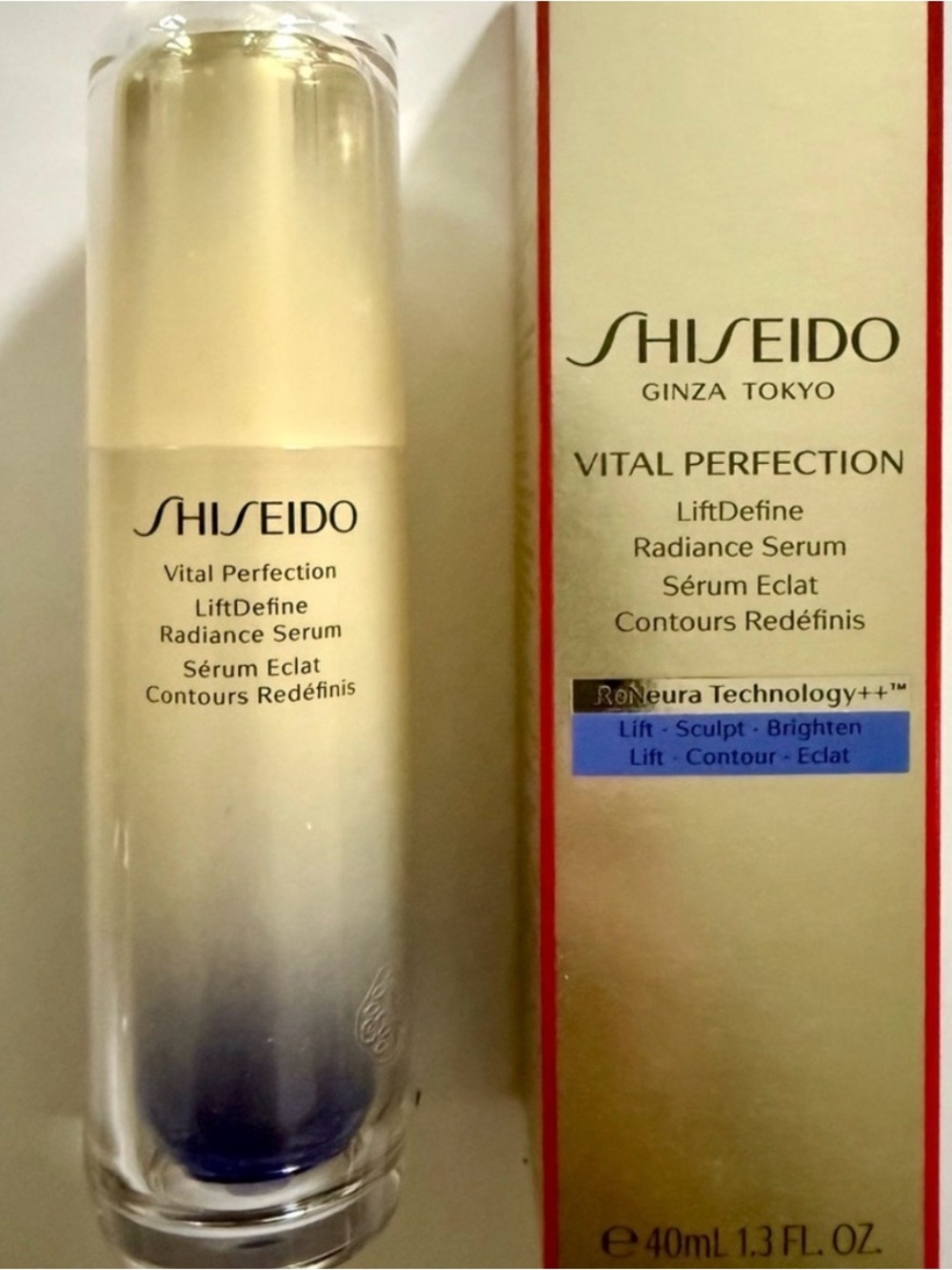 New  Shiseido Vital Perfection LiftDefine Contour Lift Radiance Serum 40ml